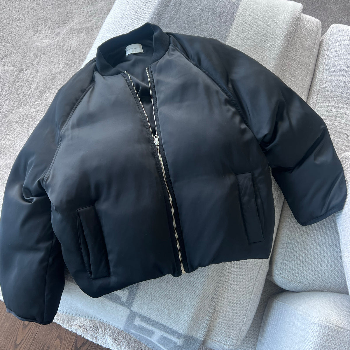 Loulou Studio "Dion" Puffer Jacket in Black, size Large