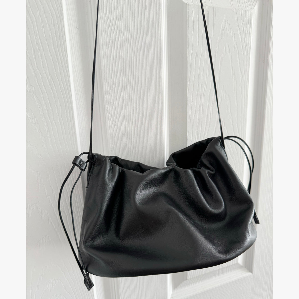 Loulou Studio "Lou" Soft Leather Pouch in Black