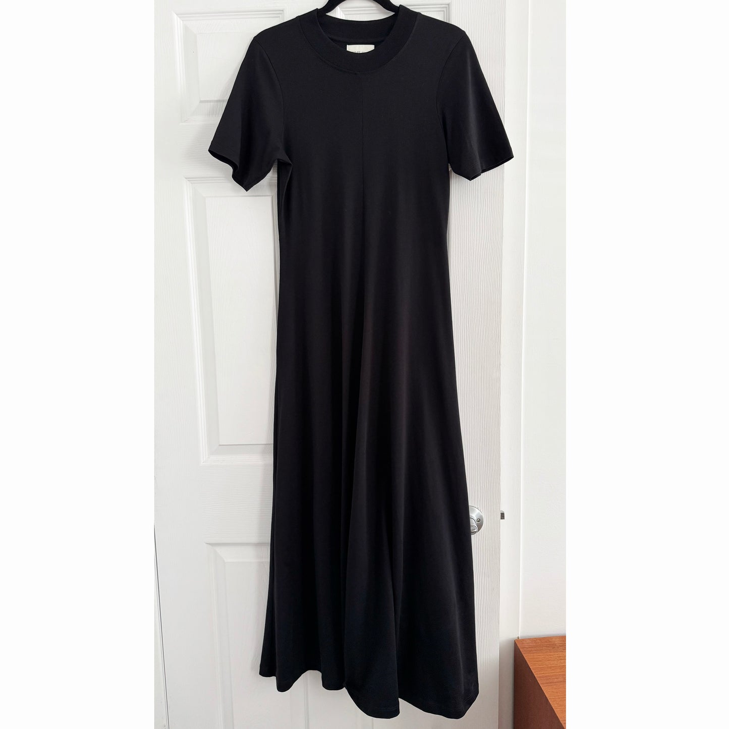 Loulou Studio "Sola" T-Shirt Dress in Black, size Medium (fits S/M)