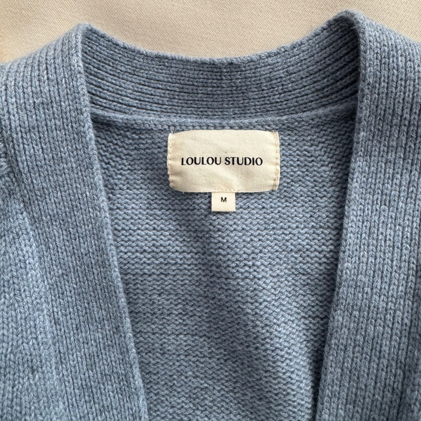 Loulou de Saison "Tiberine" Cardigan in Blue, size Medium