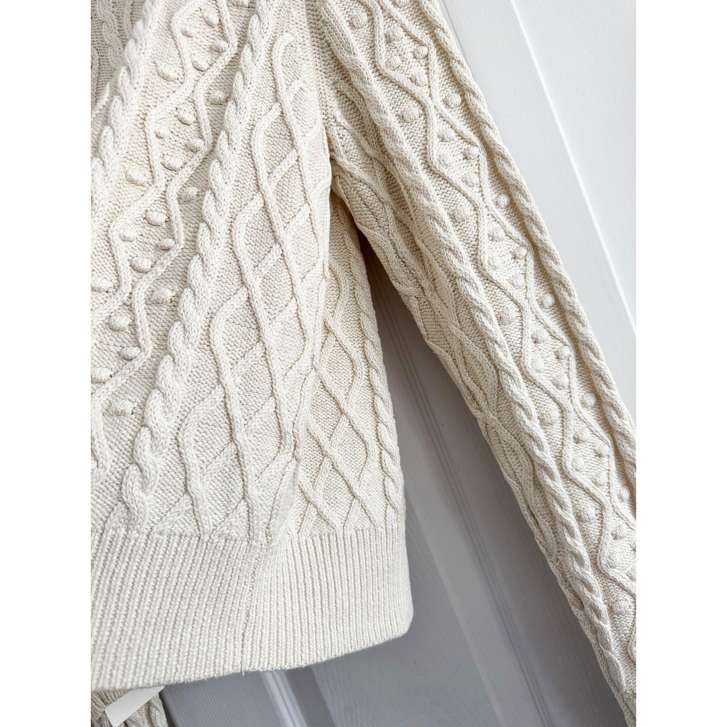 LouLou Studio "Vilm" Cardigan in Ivory, size Small (fits S/M)