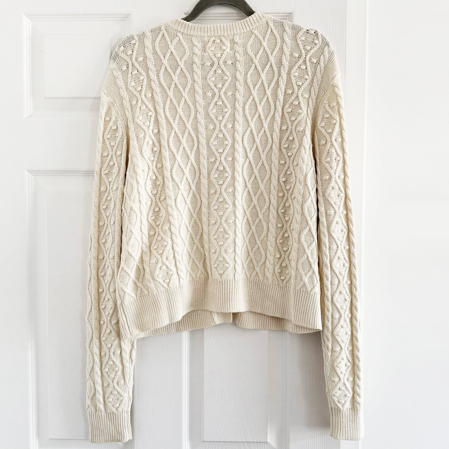LouLou Studio "Vilm" Cardigan in Ivory, size Small (fits S/M)