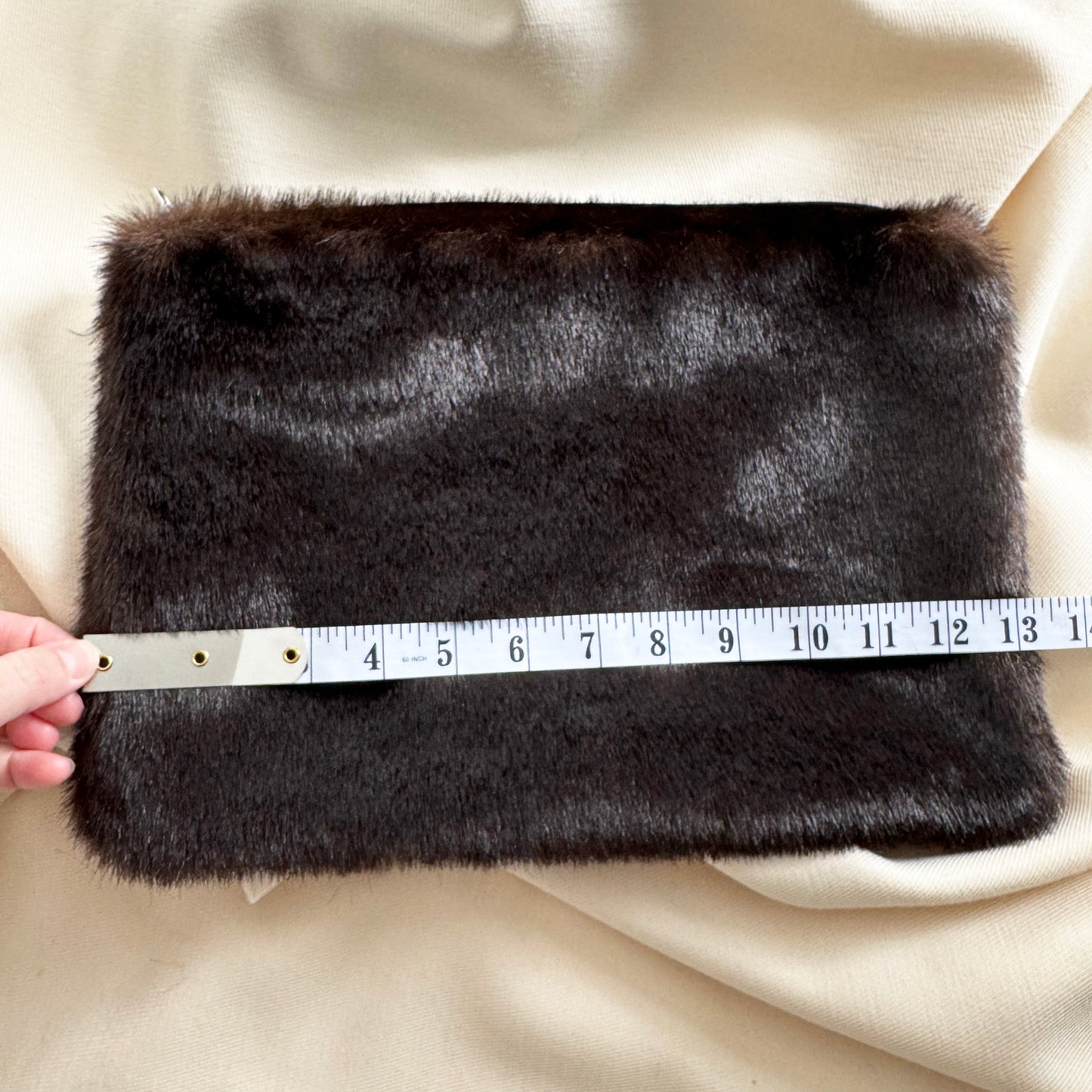 Loulou de la Saison "Flint" Faux Fur Clutch
