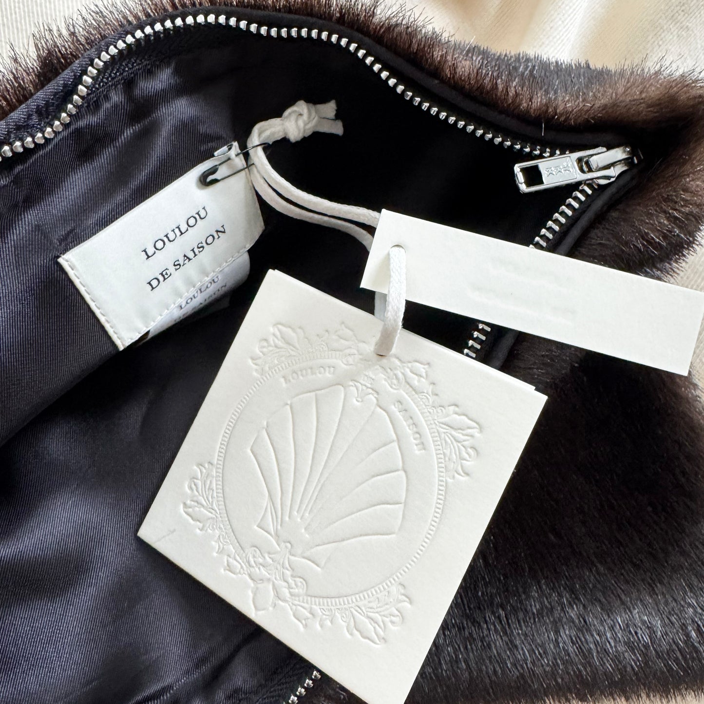 Loulou de la Saison "Flint" Faux Fur Clutch