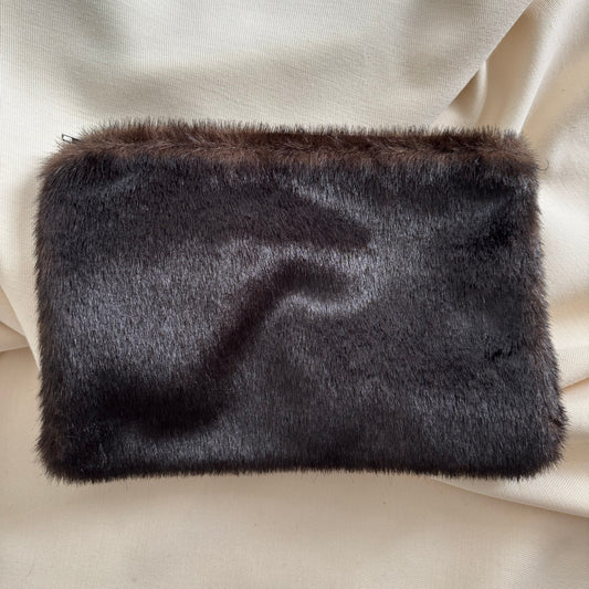 Loulou de la Saison "Flint" Faux Fur Clutch