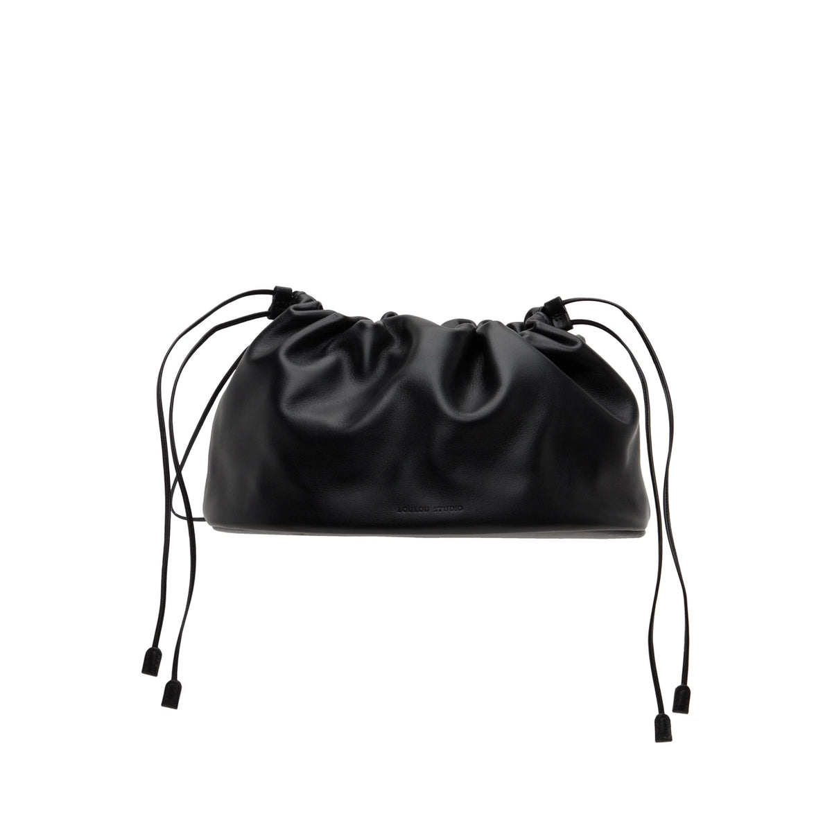 Loulou Studio "Lou" Soft Leather Pouch in Black