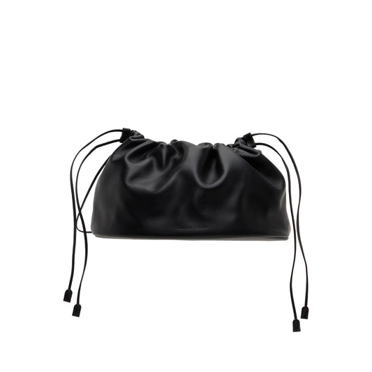 Loulou Studio "Lou" Soft Leather Pouch in Black