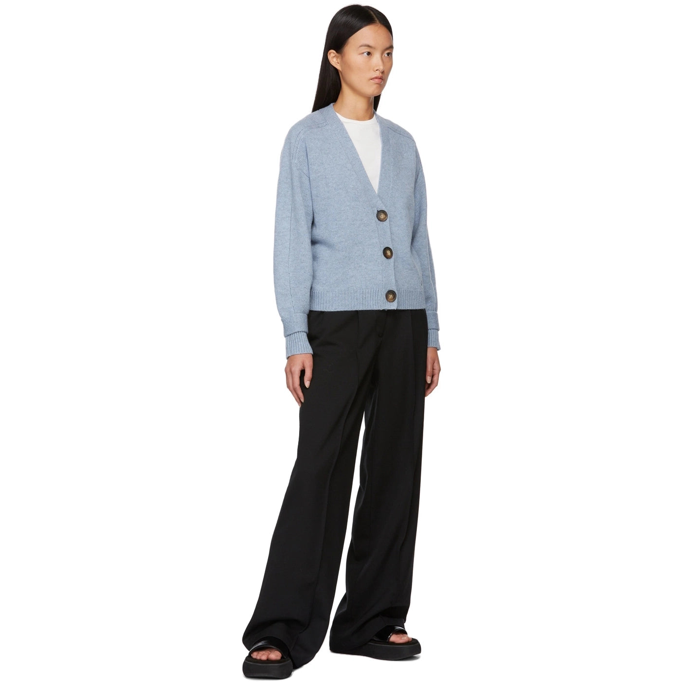 Loulou de Saison "Tiberine" Cardigan in Blue, size Medium