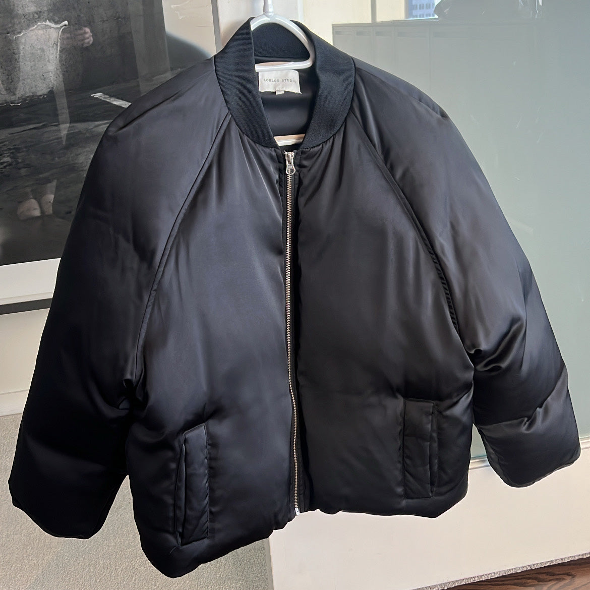 Loulou Studio "Dion" Puffer Jacket in Black, size Large