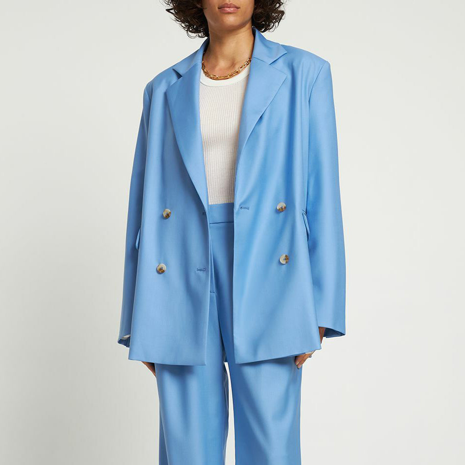 LouLou Studio "Donau" Blazer in Blue, size Small