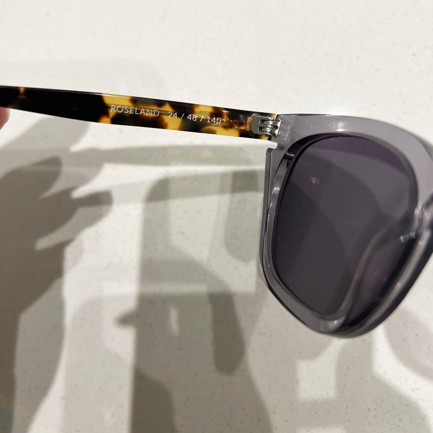 Lowercase "Roseland" Sunglasses in Smoke Grey