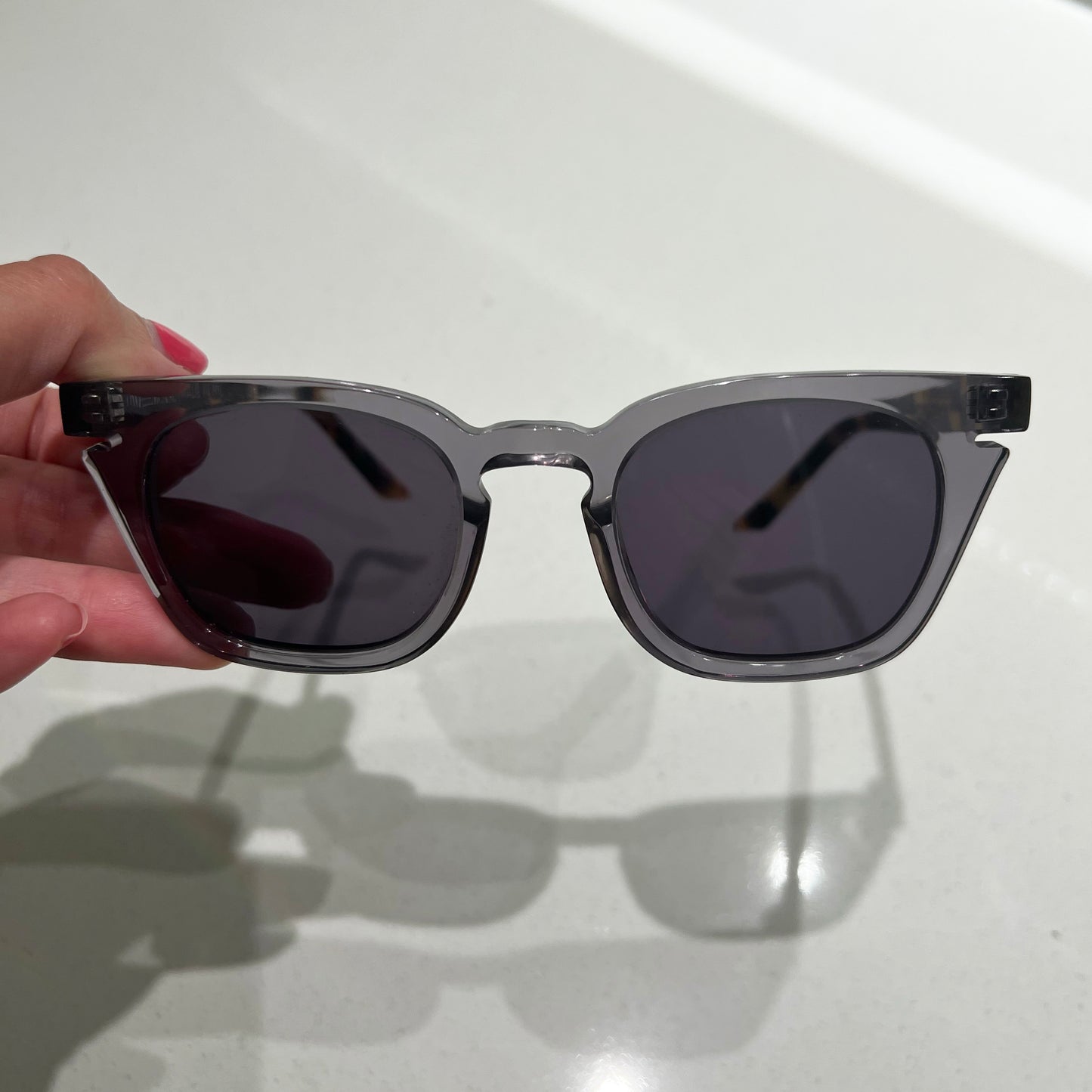 Lowercase "Roseland" Sunglasses in Smoke Grey