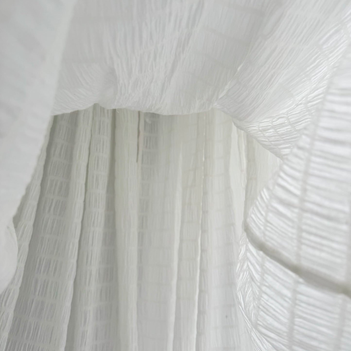Lu Cieee "Joseph" Crinkled Maxi Skirt in White, size S/M
