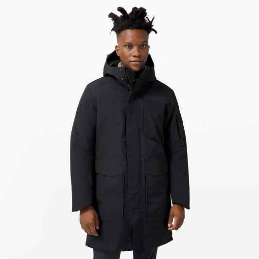 ** MENS ** Lululemon "Cold City" Parka in Black, size Small