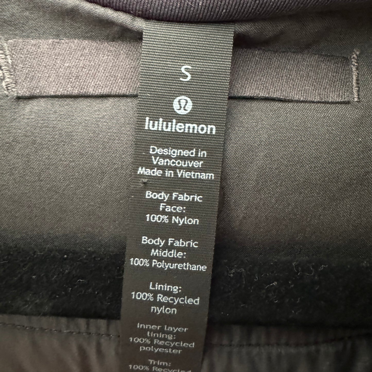 ** MENS ** Lululemon "Cold City" Parka in Black, size Small
