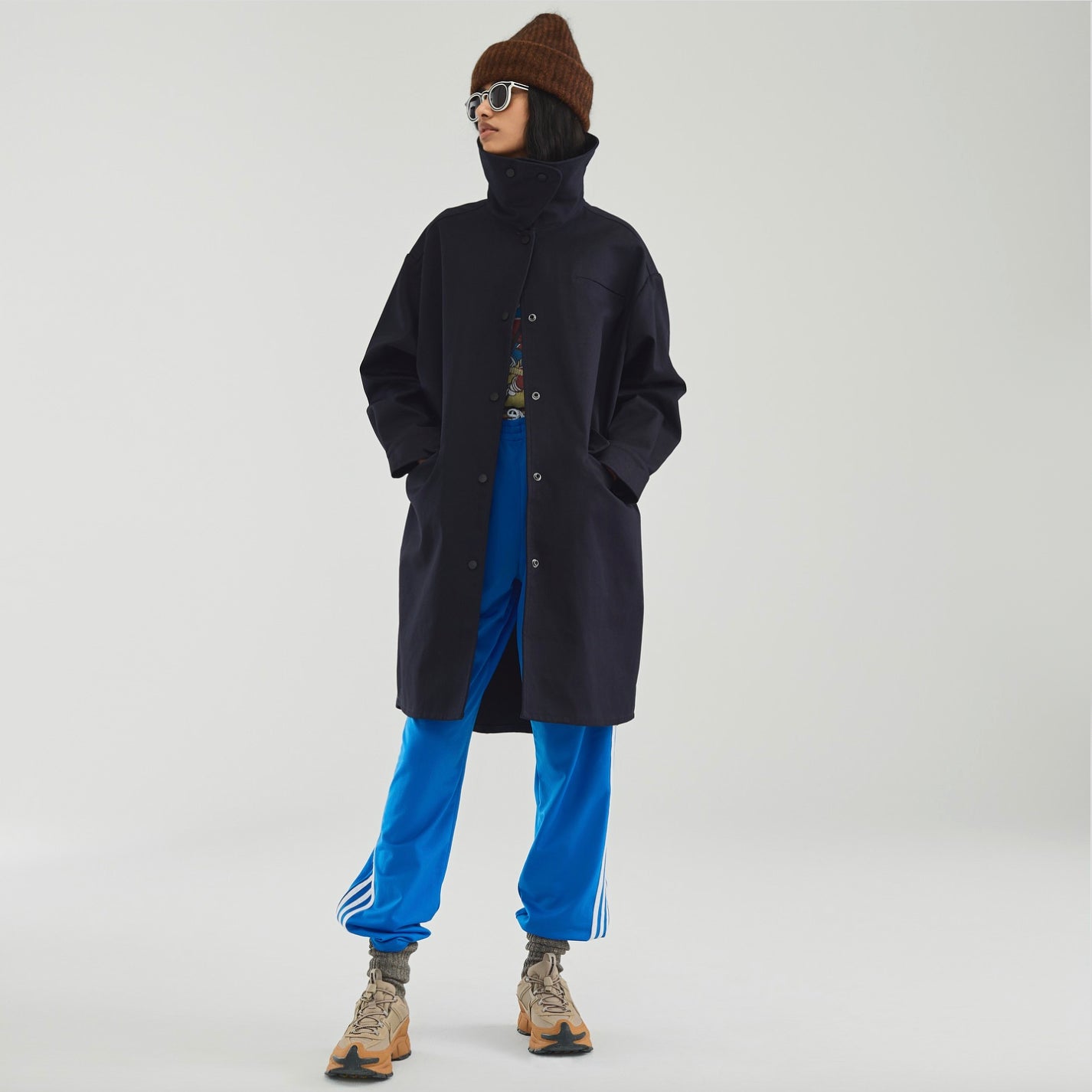 Luxton "Boomerang Trench"  in Navy, size M/L (fits M-XL)