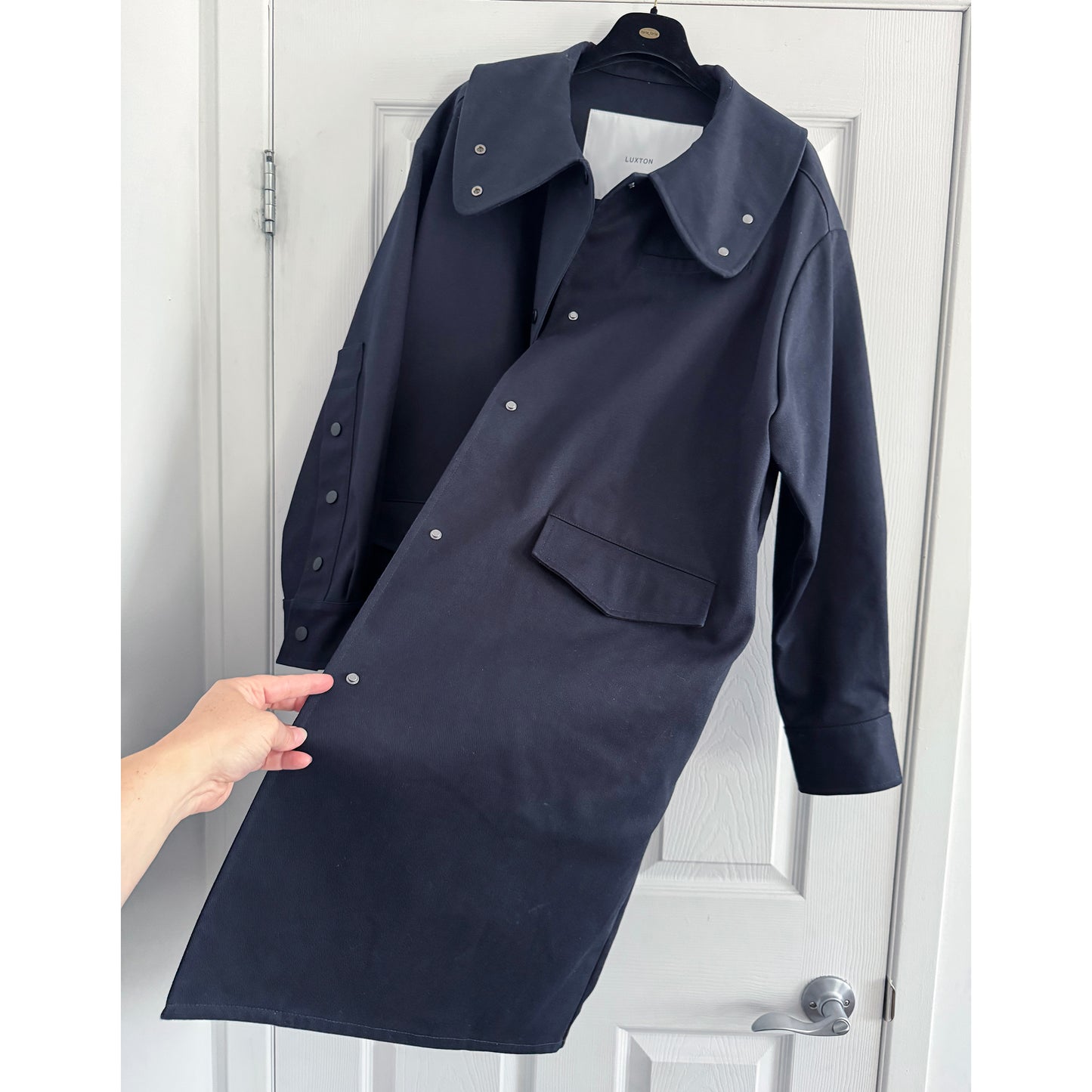 Luxton "Boomerang Trench"  in Navy, size M/L (fits M-XL)