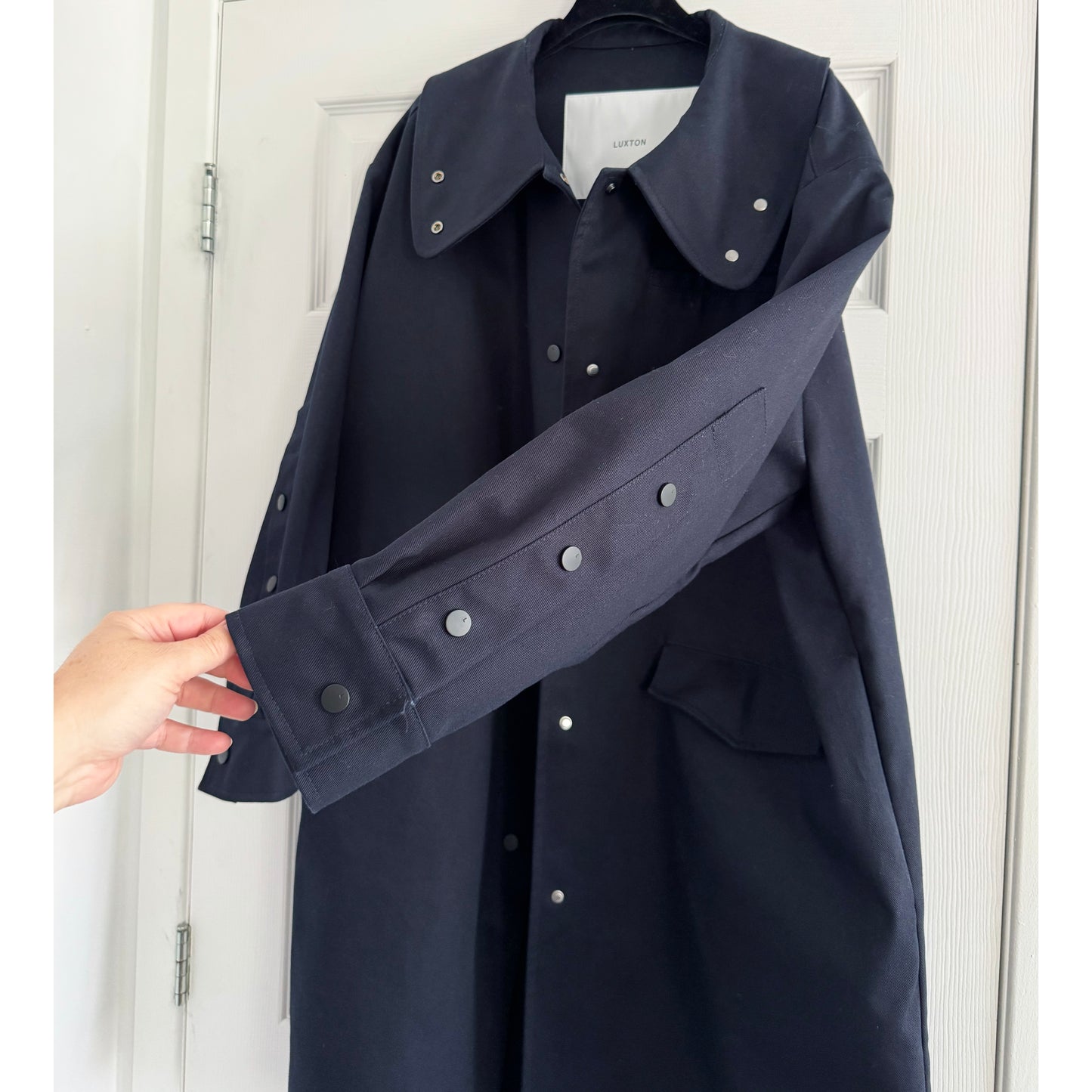 Luxton "Boomerang Trench"  in Navy, size M/L (fits M-XL)