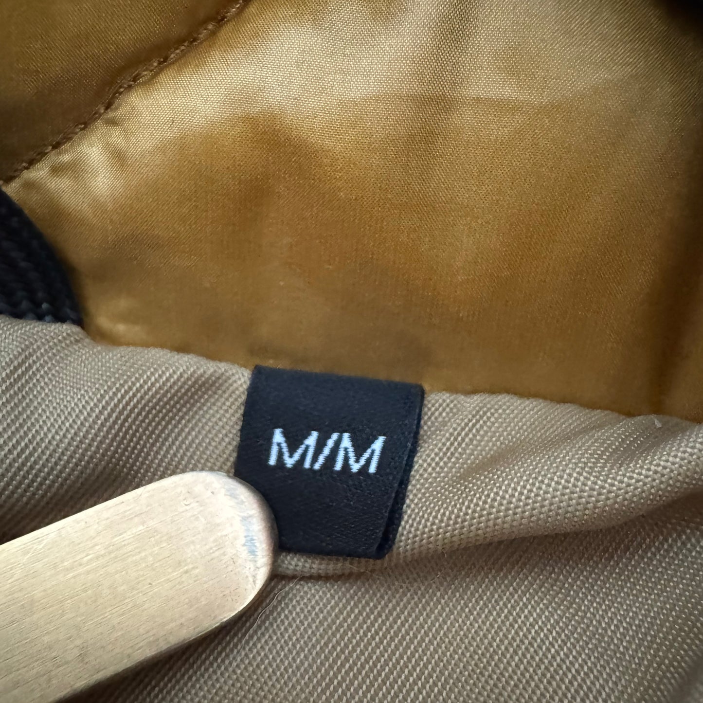 Luxton Quilted "Curve" Coat in Copper/Gold, size Medium