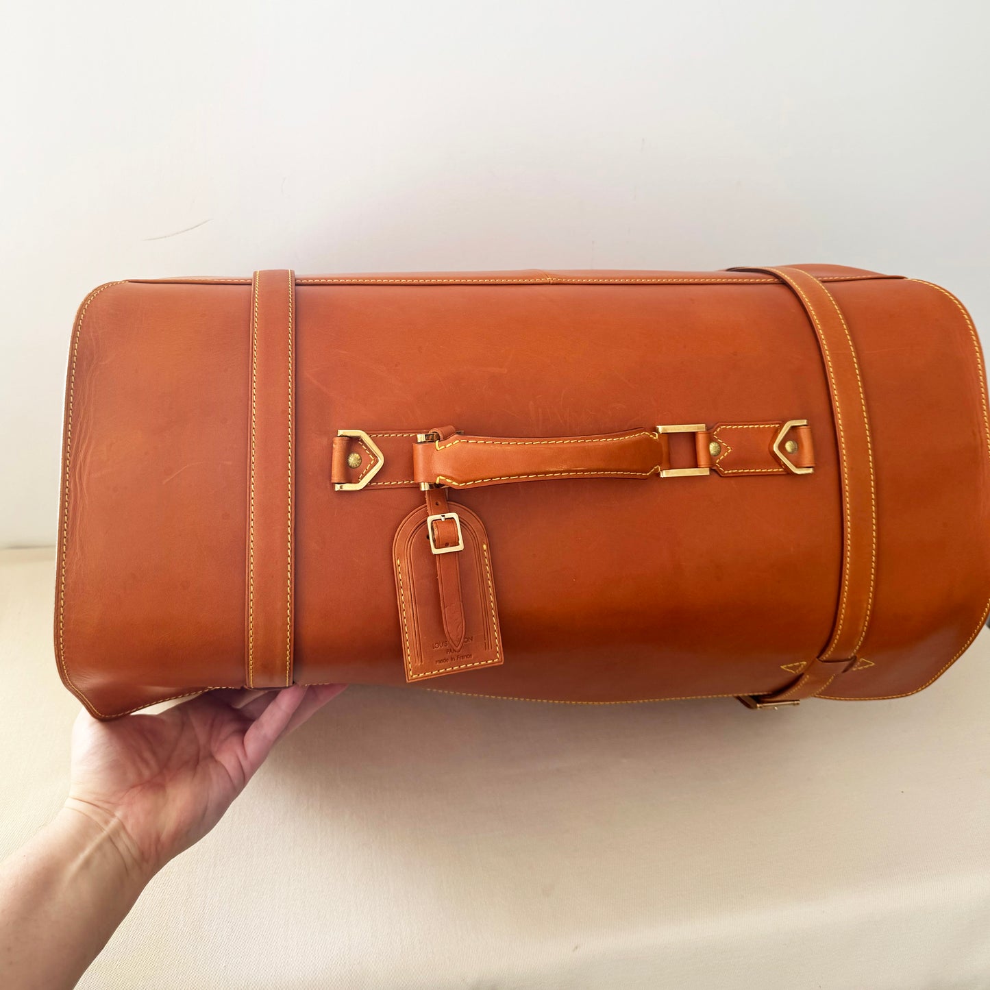 Louis Vuitton "Nubie" Weekender Bag in Leather