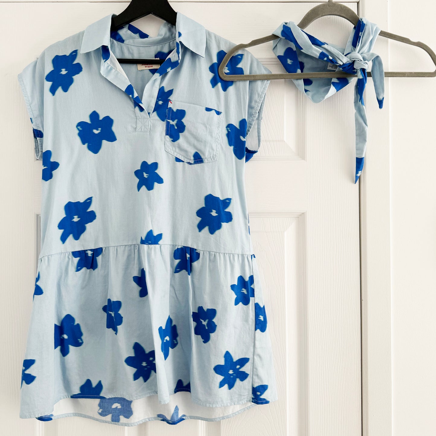 ** KIDS ** Maan Floral Printed Dress in Blue, size 12 years