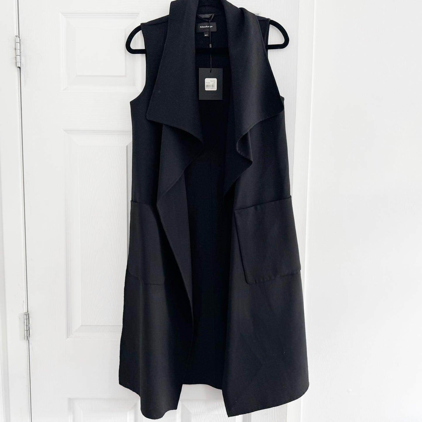 Mackage "Tessana" Sleeveless Wool Jacket in Black, size XS