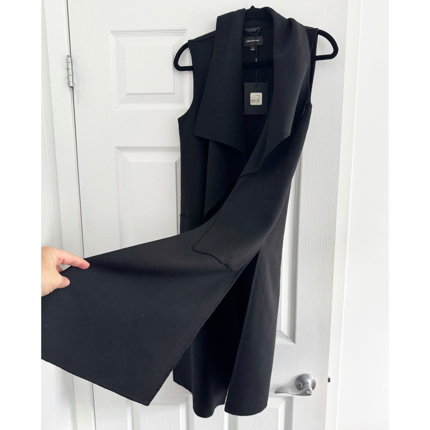 Mackage "Tessana" Sleeveless Wool Jacket in Black, size XS