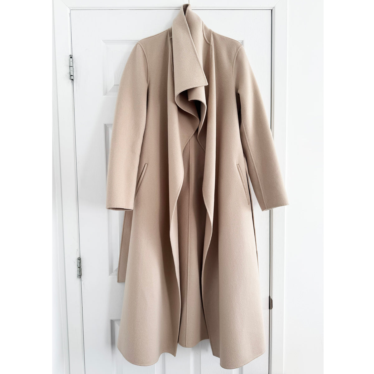 Mackage "Mai" Belted Doubleface Wool Coat in "Sand", size Small