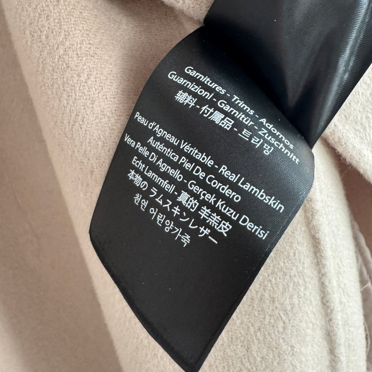 Mackage "Mai" Belted Doubleface Wool Coat in "Sand", size Small
