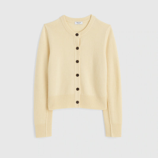 Madwell Cashmere Cardigan in "Lemon Chiffon", size Medium (fits size Small)