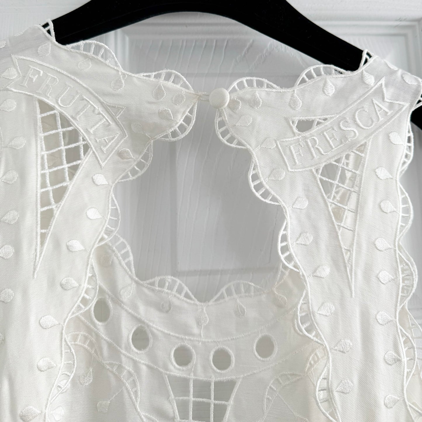 Magali Pascal "Frutta" Dress in Off-White, Size Medium