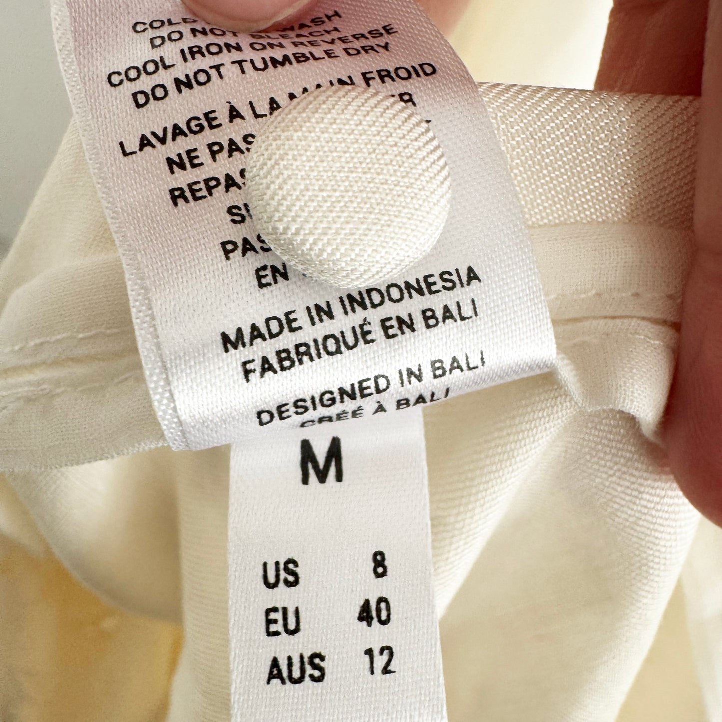 Magali Pascal "Frutta" Dress in Off-White, Size Medium