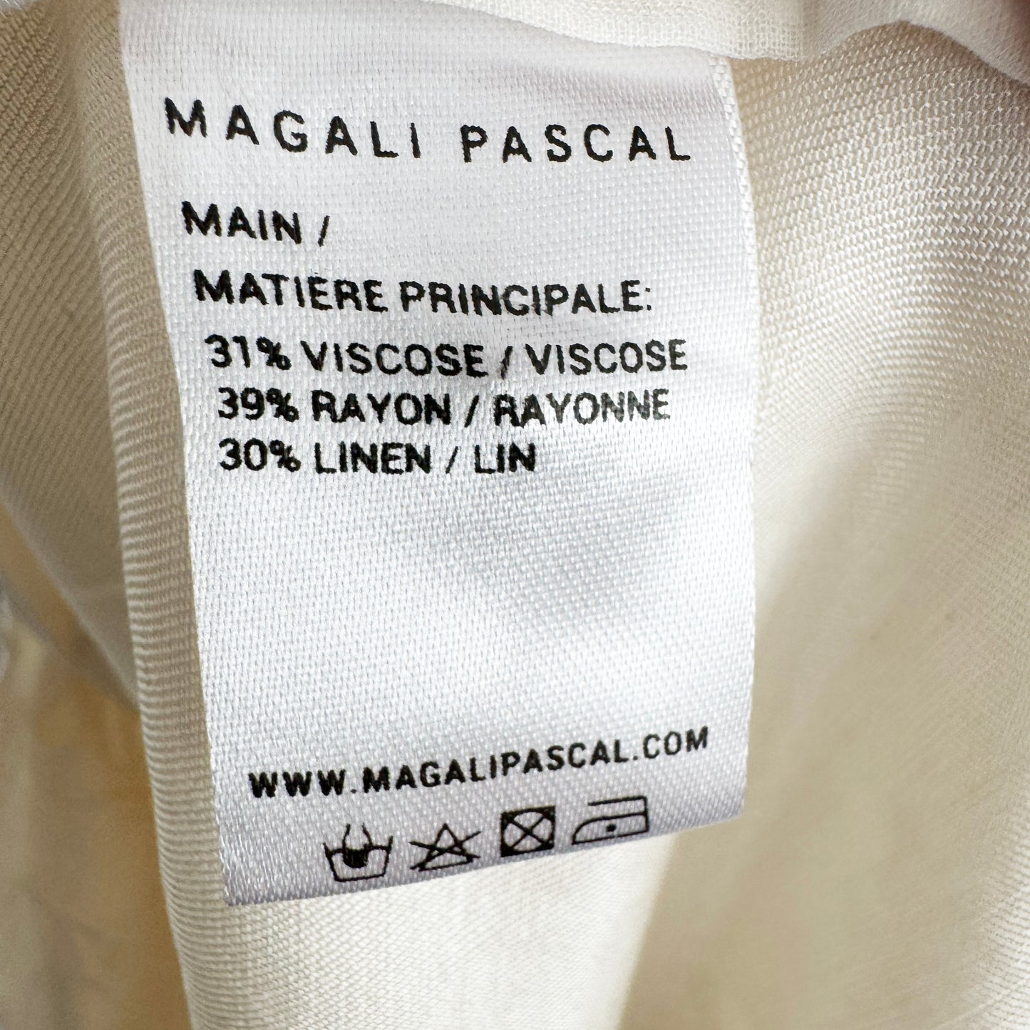 Magali Pascal "Frutta" Dress in Off-White, Size Medium