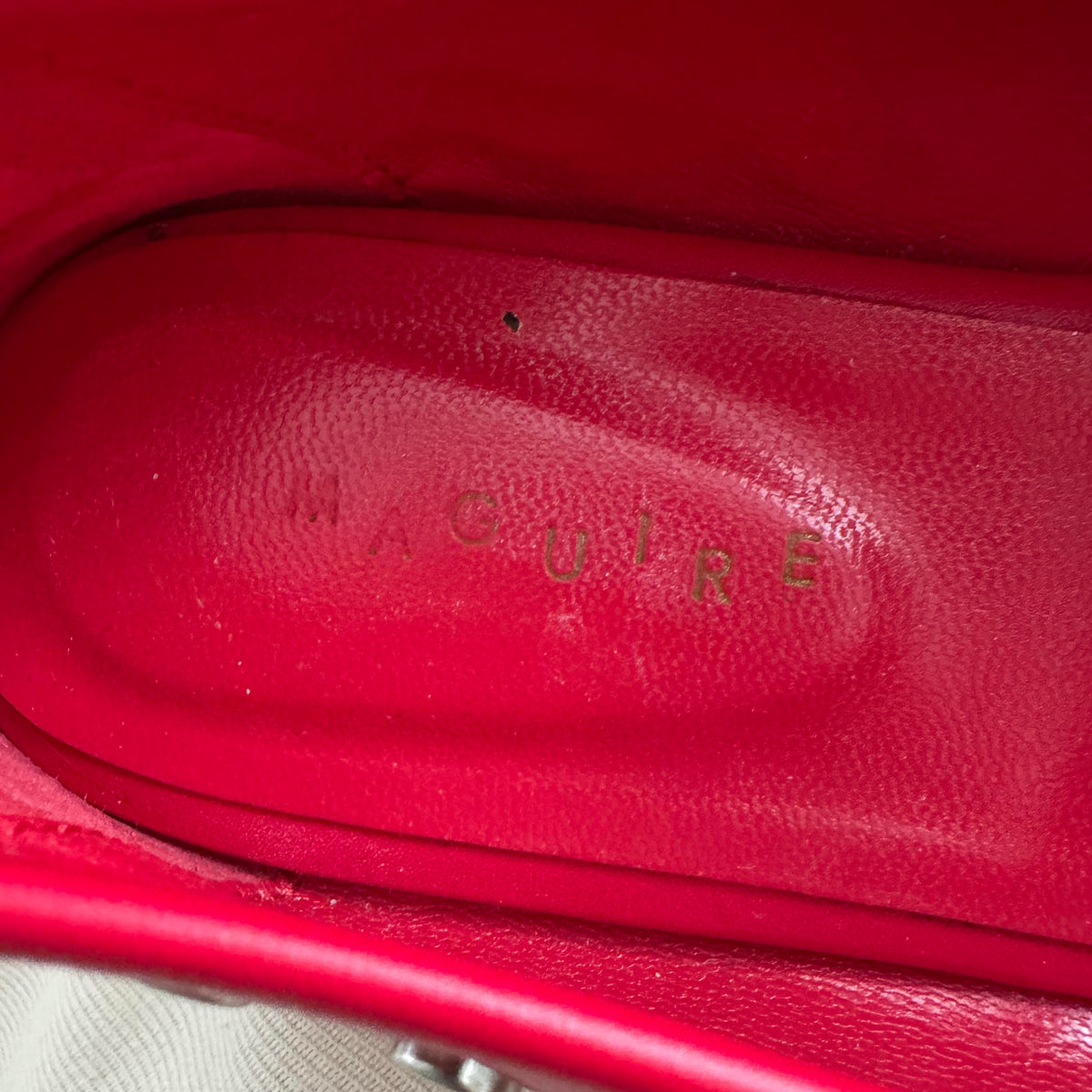 Maguire "Aviero" Studded Maryjanes in Red, size 37
