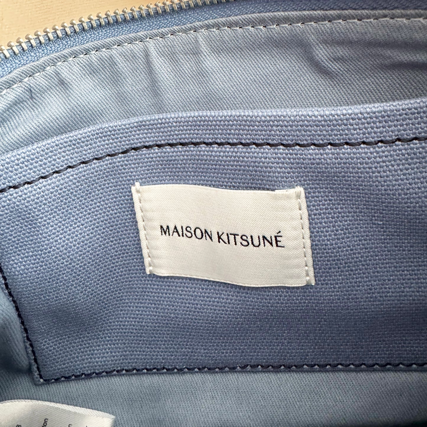 Maison Kitsune Fox Pouch in Blue