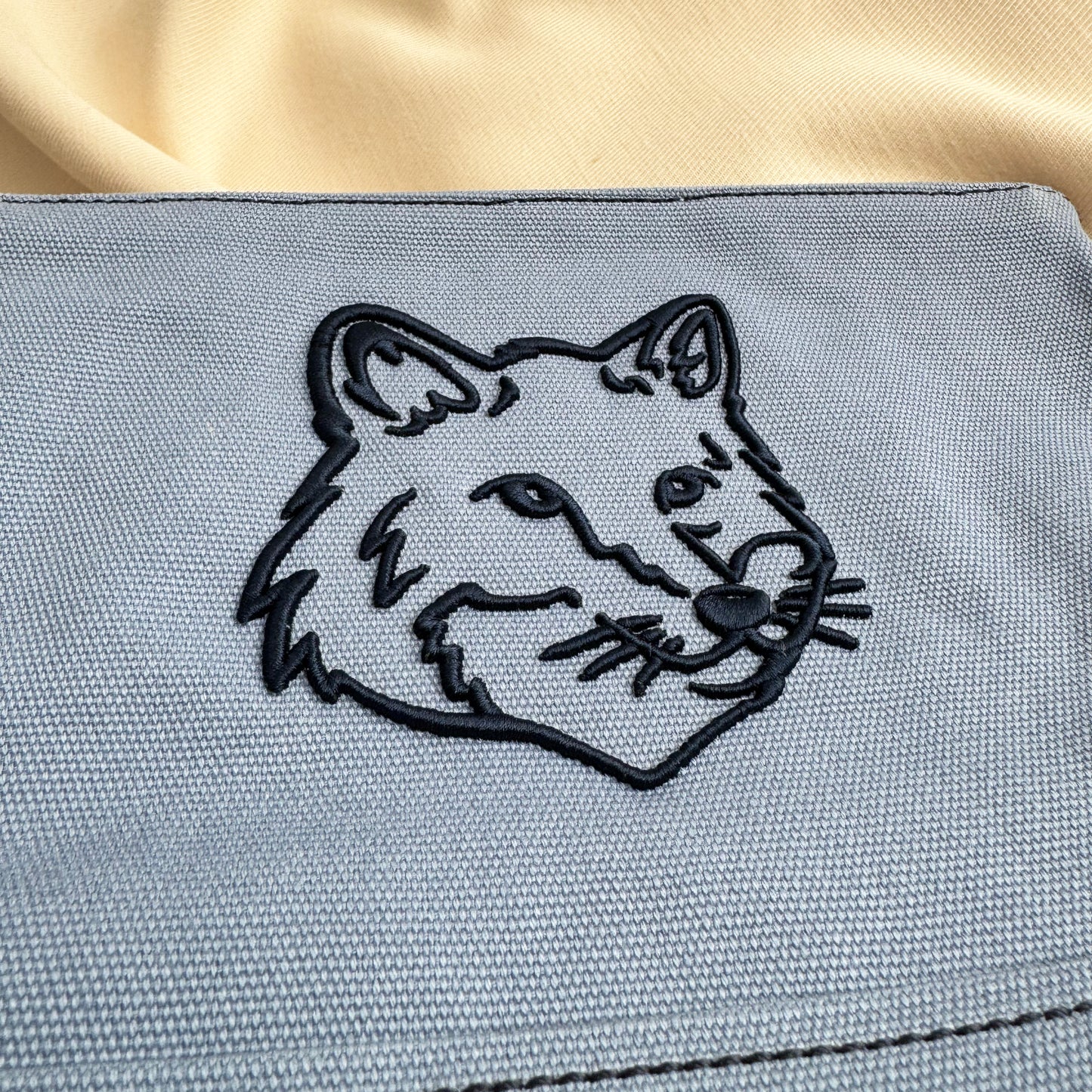 Maison Kitsune Fox Pouch in Blue