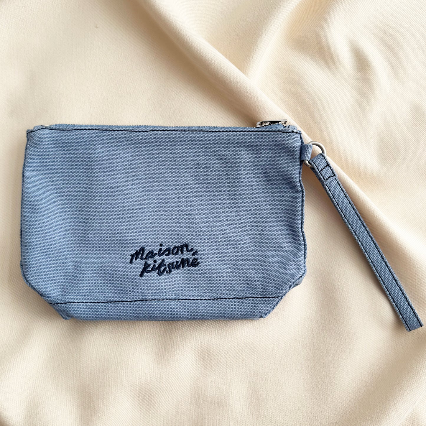 Maison Kitsune Fox Pouch in Blue