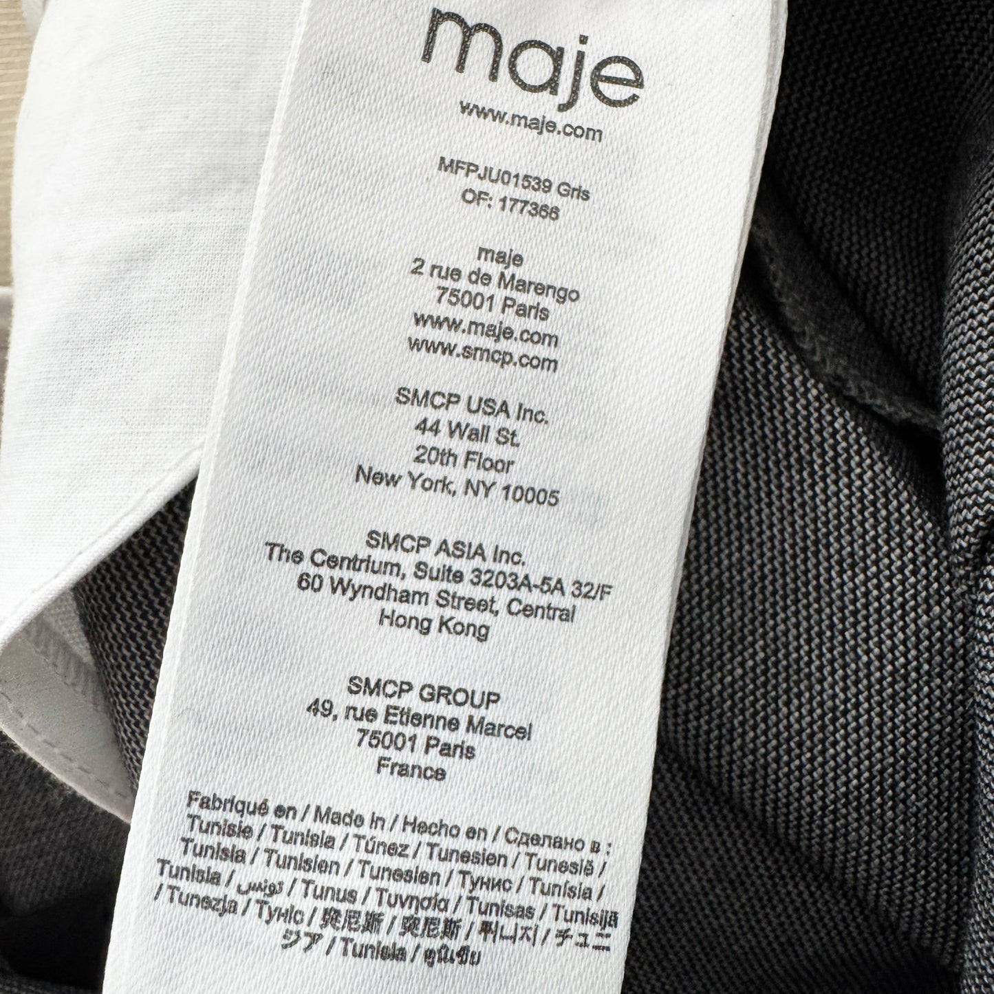 Maje Pleated Wrap Skirt in Grey, size 36 (size Small)