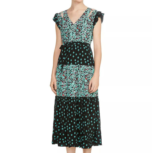 MAJE "Renoli" Floral Print Maxi Dress, size "3" (fits like Medium ish)