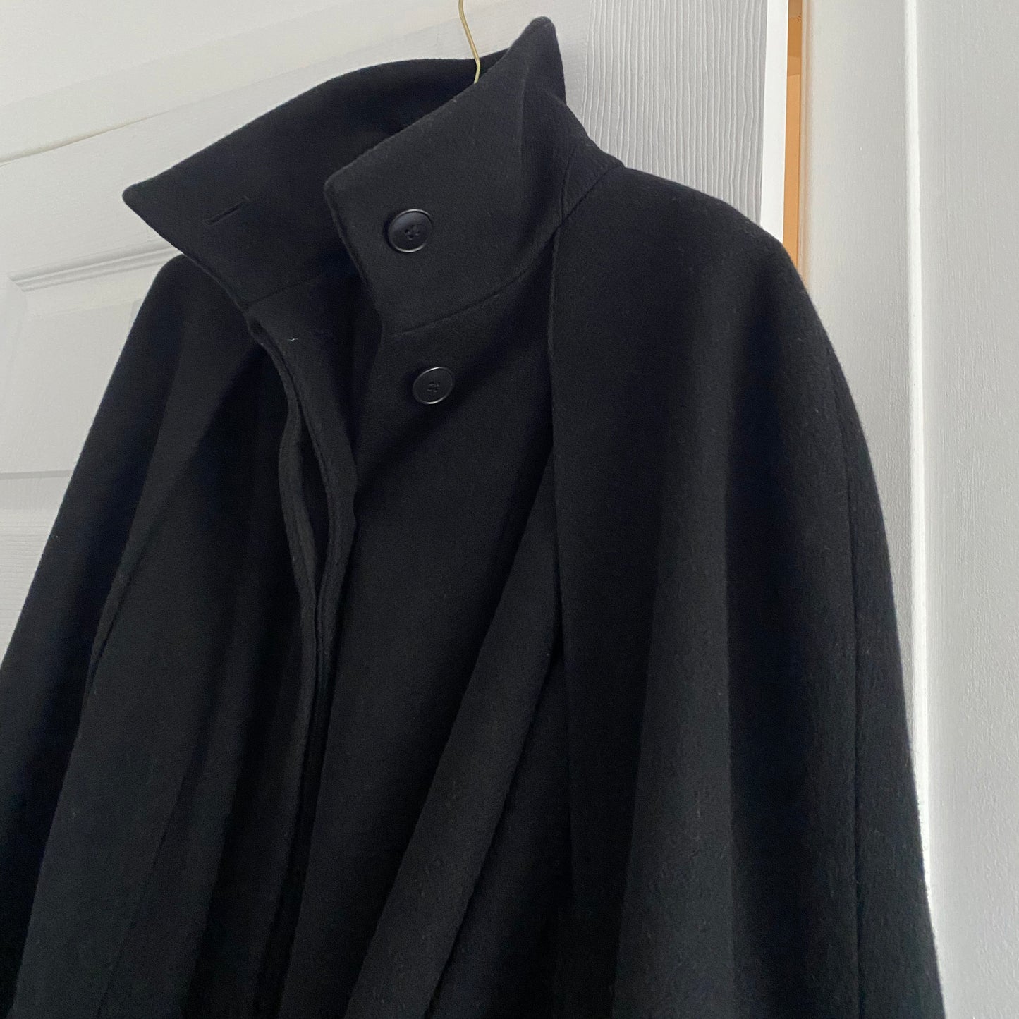 Maje Black Wool Cape, size 38 (like a size small)