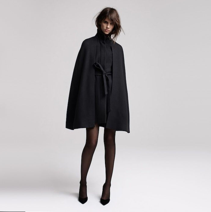 Maje Black Wool Cape, size 38 (like a size small)