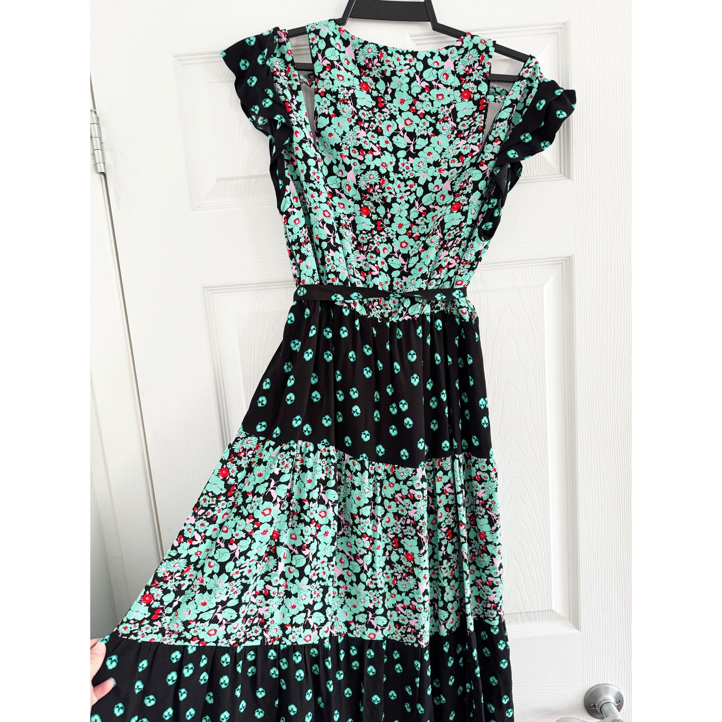 MAJE "Renoli" Floral Print Maxi Dress, size "3" (fits like Medium ish)
