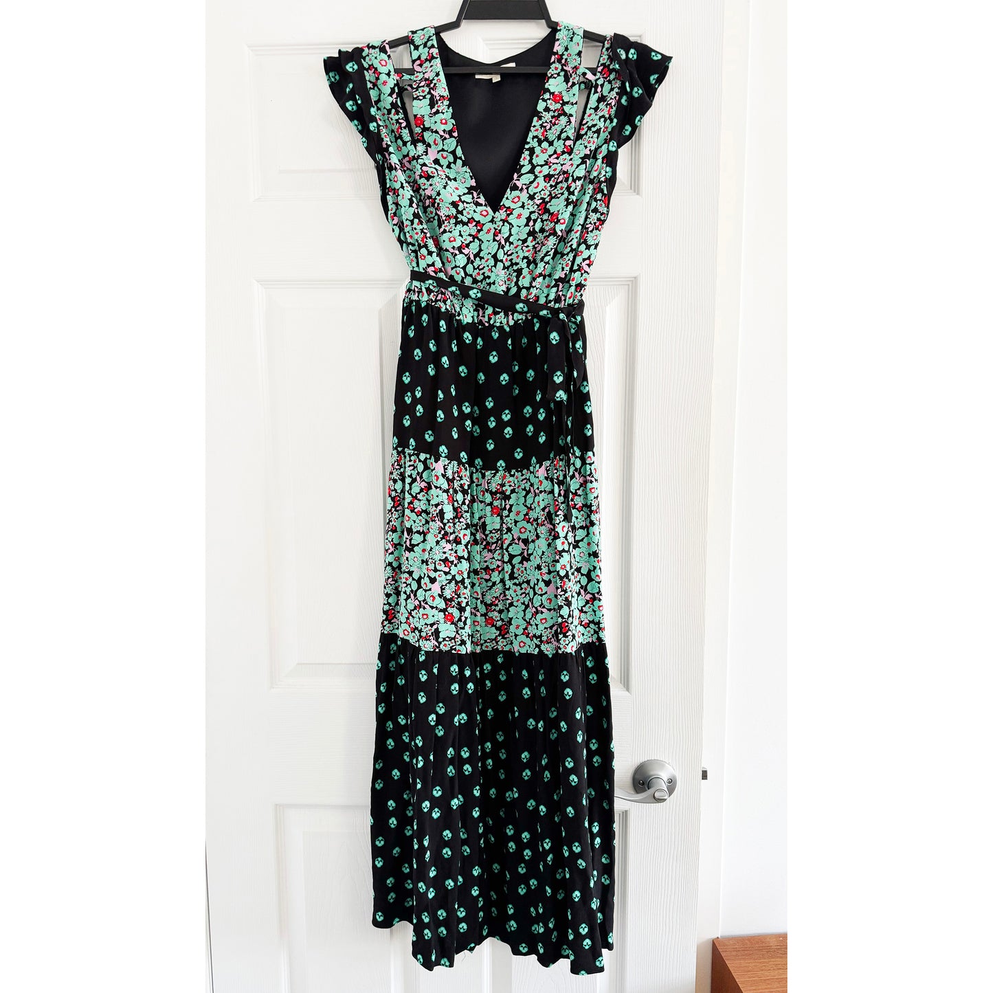 MAJE "Renoli" Floral Print Maxi Dress, size "3" (fits like Medium ish)