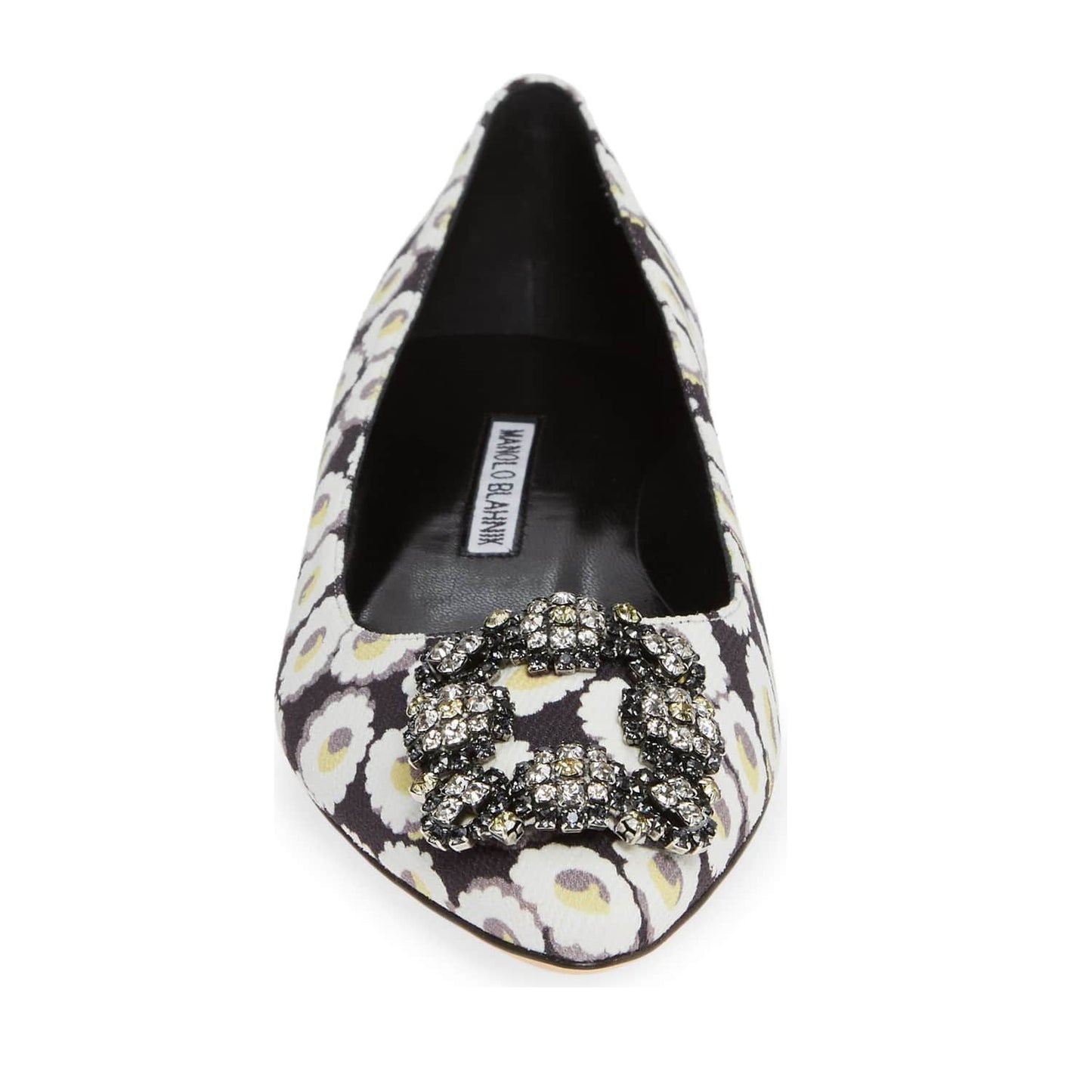 Chaussures plates Hangisi en jacquard floral Manolo Blahnik, taille 38