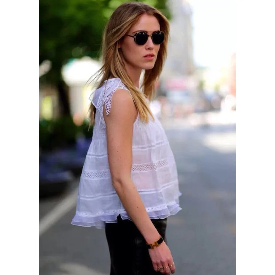 Blouse en ramie blanche Isabel Marant « Ouda », taille 34. Taille comme un 0/2