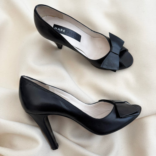 Escarpins peep toe noirs Marc Jacobs, taille 6,5