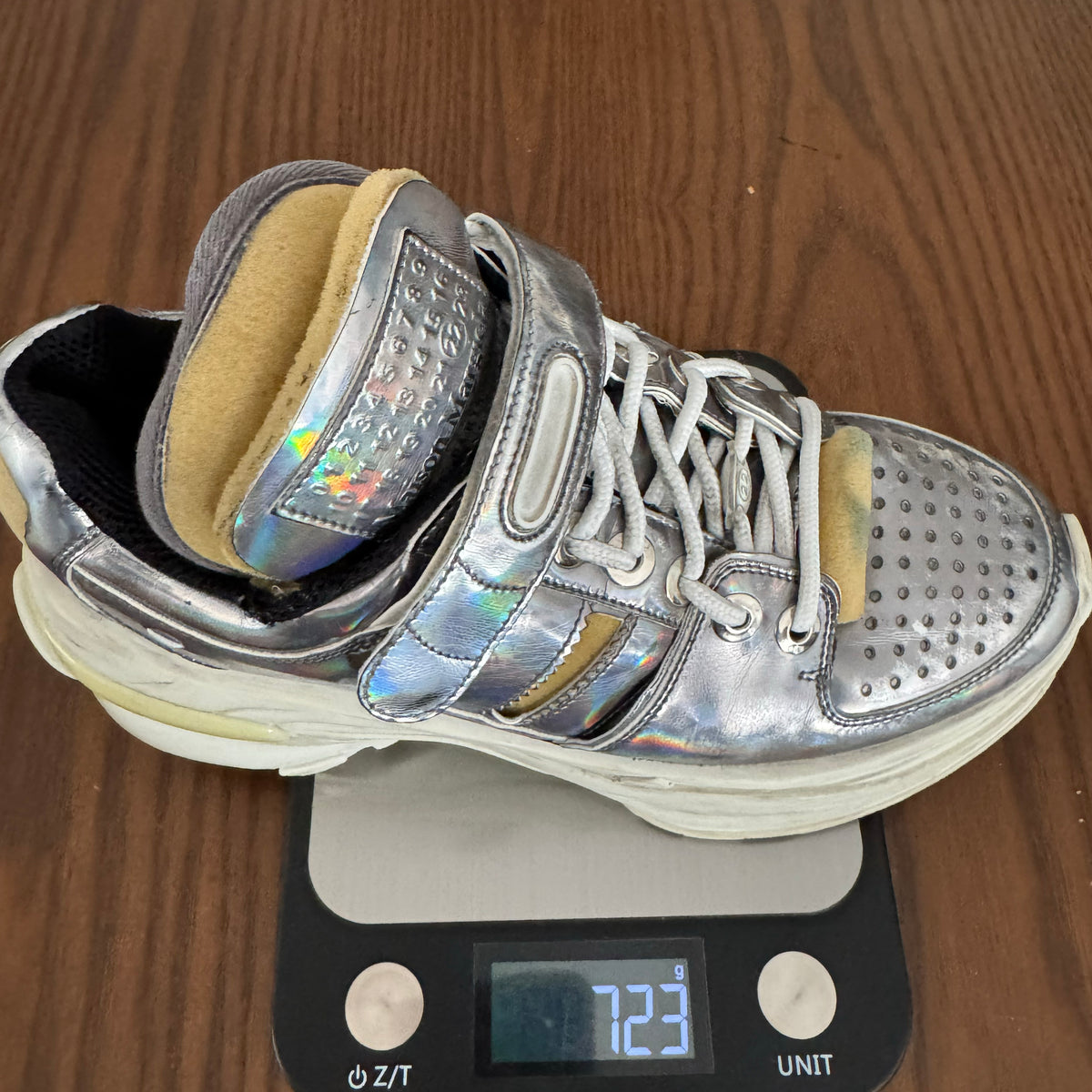 Maison Margiela Chunky Sneakers in Silver, size 37.5