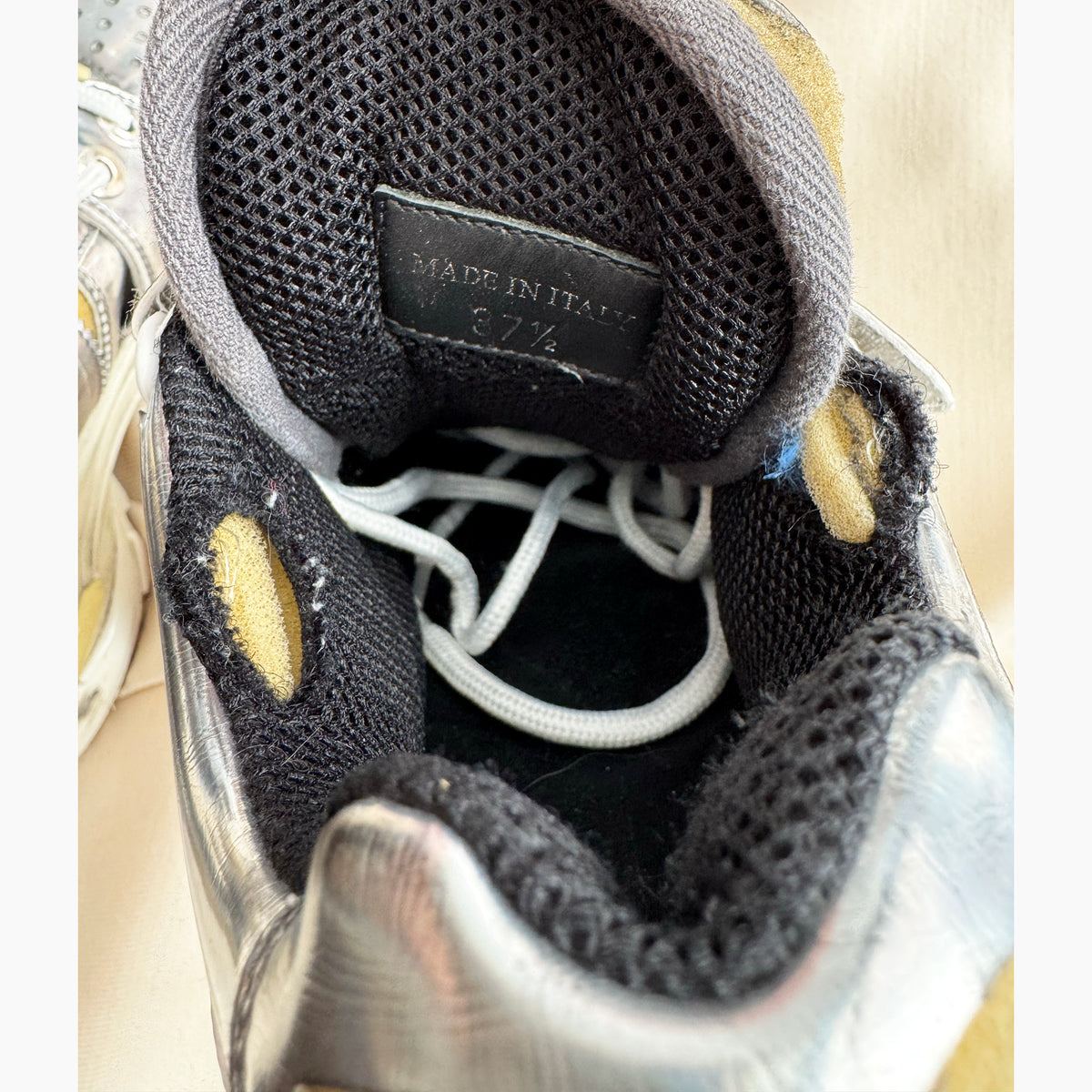 Maison Margiela Chunky Sneakers in Silver, size 37.5