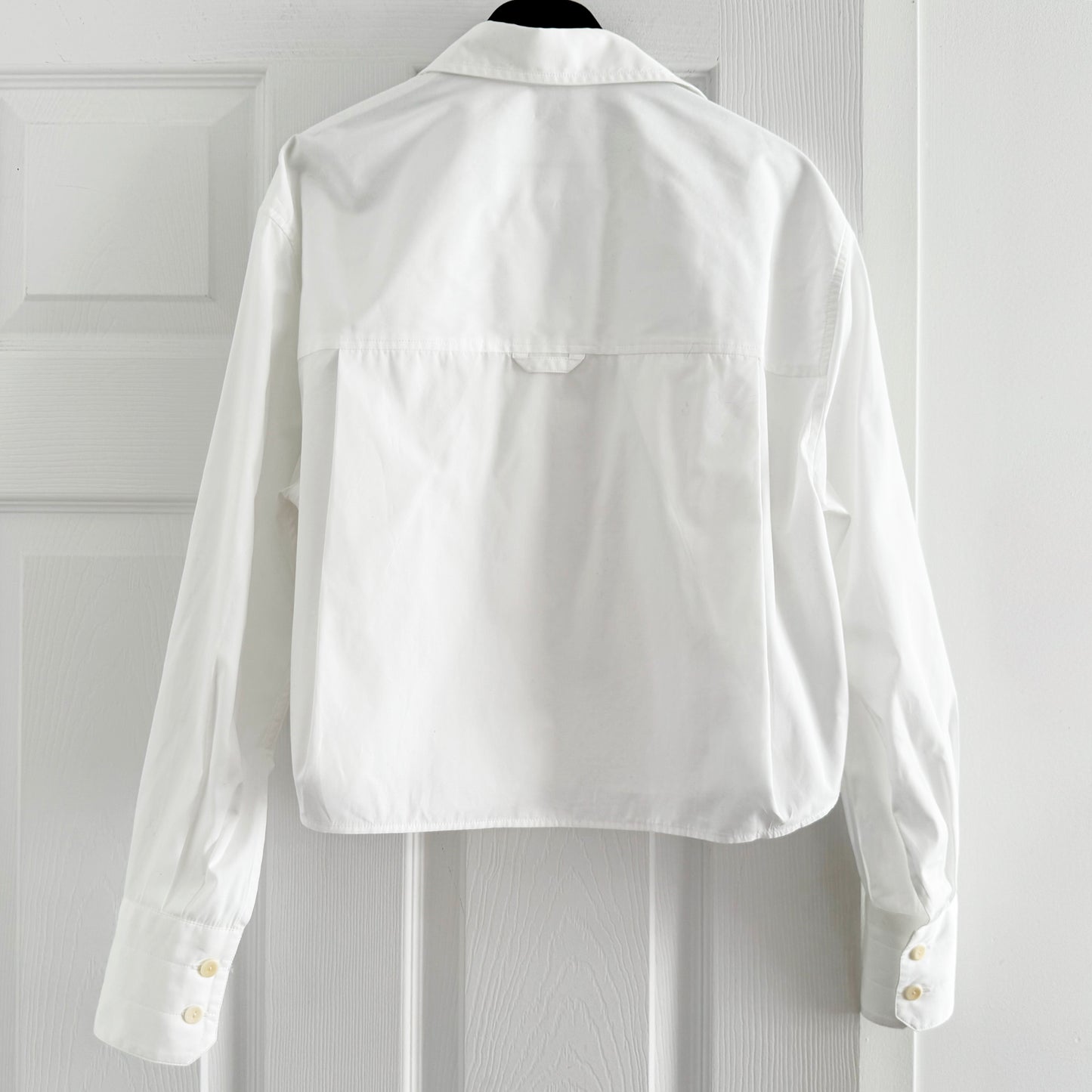 Maria McManus Cropped Shirt in White, size XS
