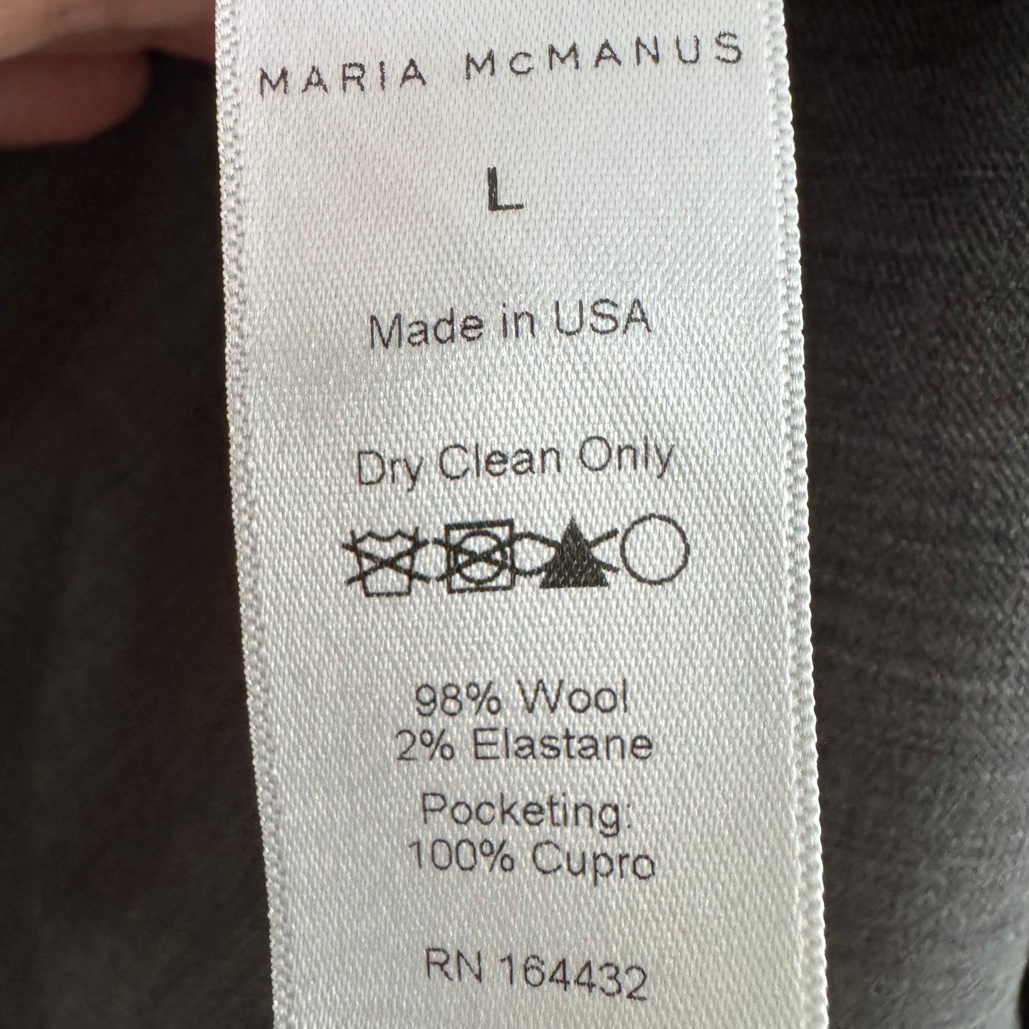 Maria McManus Pleated Skirt in Grey, size Large